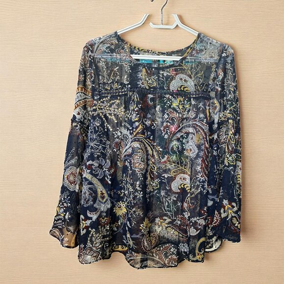 Style & Co Petite Ruffle Floral Short Sleeve Top Blouse - Picture 1 of 2